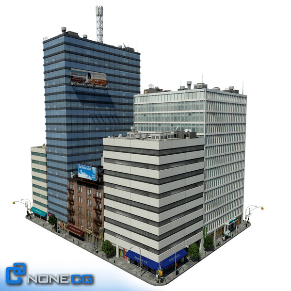 3d model new york city block - NYC Block Set 2... by NONECG